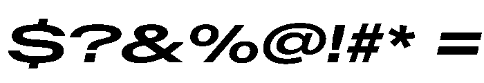 BaikalVAR UltraExpandedSemiBoldItalic Instance Font OTHER CHARS