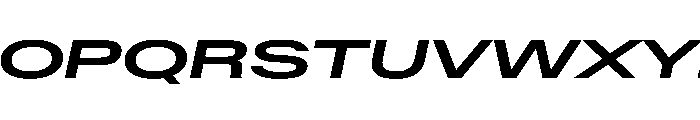 BaikalVAR UltraExpandedSemiBoldItalic Instance Font UPPERCASE