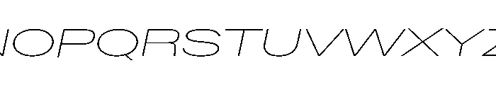 BaikalVAR UltraExpandedThinItalic Instance 5c369da0 Font UPPERCASE