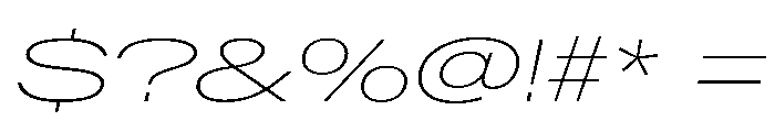 BaikalVAR UltraExpandedThinItalic Instance Font OTHER CHARS