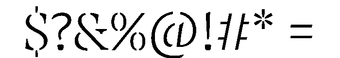 BanyaMistGX Light Instance Font OTHER CHARS