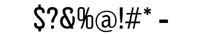 Bariloche SemiCondensed Font OTHER CHARS