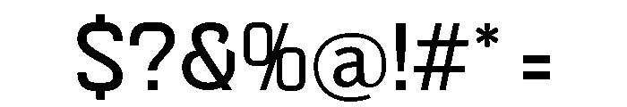 Bariloche Wide Font OTHER CHARS