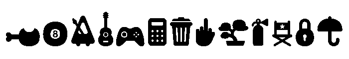 Bariol Icons Basic Font UPPERCASE