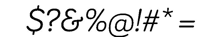 Bariol RegularItalic Font OTHER CHARS
