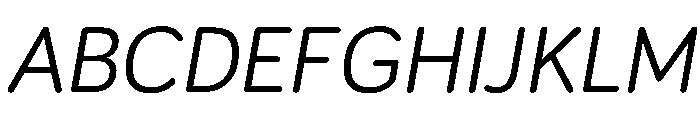 Bariol RegularItalic Font UPPERCASE