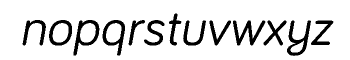 Bariol RegularItalic Font LOWERCASE