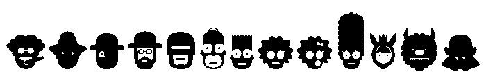 BariolIcons Regular Font UPPERCASE