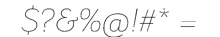 BariolSerif ThinItalic Font OTHER CHARS
