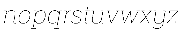 BariolSerif ThinItalic Font LOWERCASE