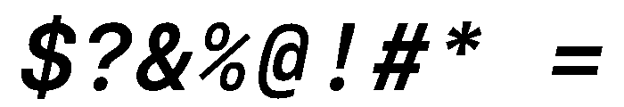 BasierCircleMono MediumItalic Font OTHER CHARS
