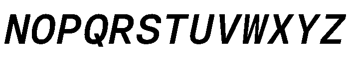 BasierCircleMono MediumItalic Font UPPERCASE