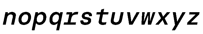 BasierCircleMono MediumItalic Font LOWERCASE