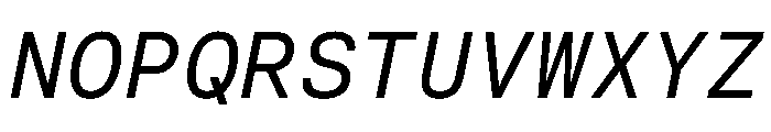 BasierCircleMono RegularItalic Font UPPERCASE
