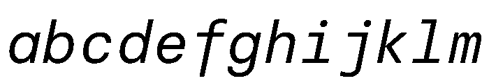 BasierCircleMono RegularItalic FONT