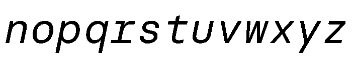 BasierCircleMono RegularItalic Font LOWERCASE