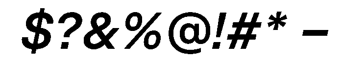 BasierSquare MediumItalic Font OTHER CHARS
