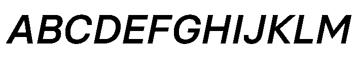 BasierSquare MediumItalic Font UPPERCASE