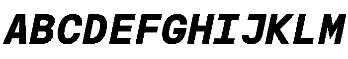 BasierSquareMono BoldItalic Font UPPERCASE