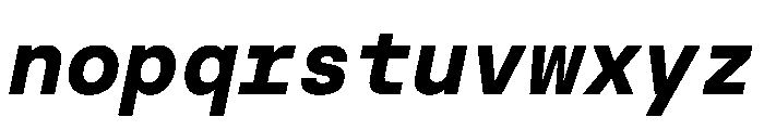 BasierSquareMono BoldItalic Font LOWERCASE
