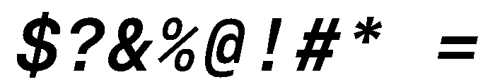 BasierSquareMono MediumItalic Font OTHER CHARS