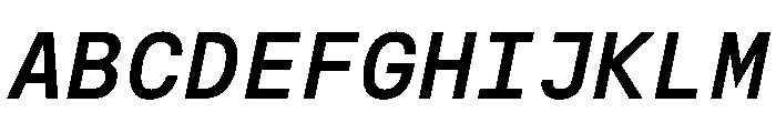BasierSquareMono MediumItalic Font UPPERCASE