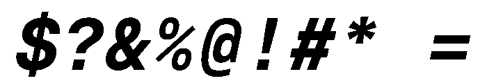 BasierSquareMono SemiBoldItalic Font OTHER CHARS