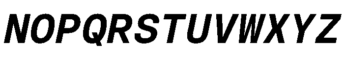 BasierSquareMono SemiBoldItalic Font UPPERCASE