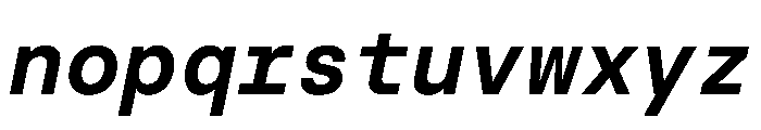 BasierSquareMono SemiBoldItalic Font LOWERCASE