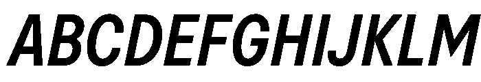 BasierSquareNarrow MediumItalic Font UPPERCASE