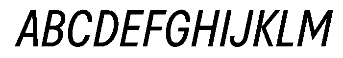 BasierSquareNarrow RegularItalic Font UPPERCASE