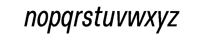 BasierSquareNarrow RegularItalic Font LOWERCASE