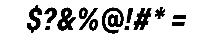 BasierSquareNarrow SemiBoldItalic Font OTHER CHARS