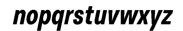 BasierSquareNarrow SemiBoldItalic Font LOWERCASE