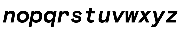 Basis Grotesque Pro Mono Bold Italic Font LOWERCASE