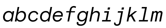 Basis Grotesque Pro Mono Italic Font LOWERCASE
