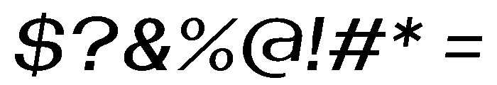 Bazaine Italic Font OTHER CHARS