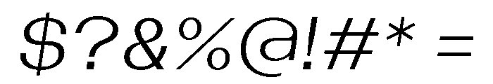 Bazaine LightItalic Font OTHER CHARS