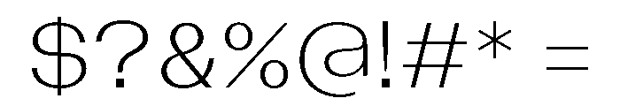 Bazaine Thin Font OTHER CHARS