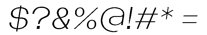 Bazaine ThinItalic Font OTHER CHARS