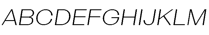 Bazaine ThinItalic Font UPPERCASE