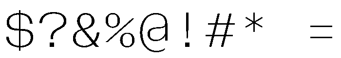 BazaineMono Thin Font OTHER CHARS