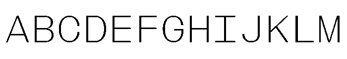 BazaineMono Thin Font UPPERCASE