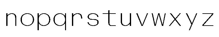 BazaineMono Thin Font LOWERCASE