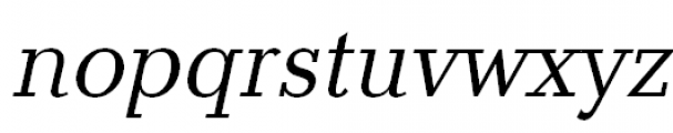Baltica Book Italic Font LOWERCASE