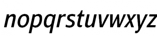 Barnaul Grotesk Medium Italic Font LOWERCASE