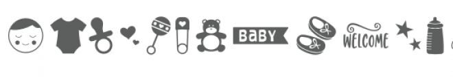 baby dingbats font Font UPPERCASE