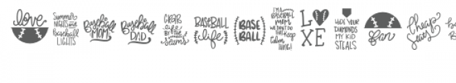 baseball sayings dingbat font Font UPPERCASE