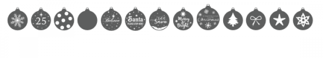 baubles dingbat font Font UPPERCASE