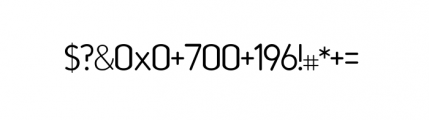 Baba Ultra Light Font OTHER CHARS